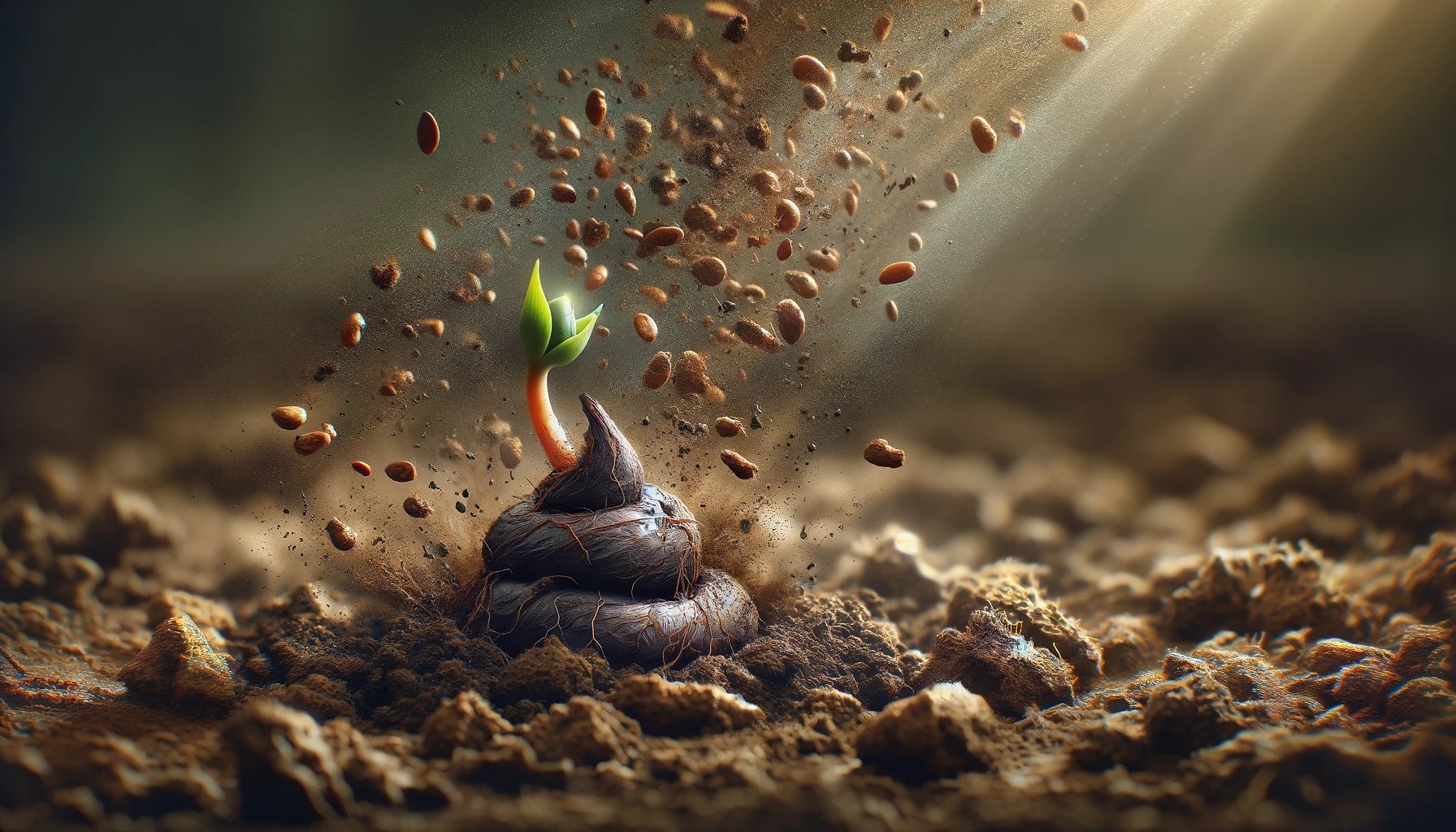 crecimiento espiritual y transformación personal simbolizados por una semilla germinando