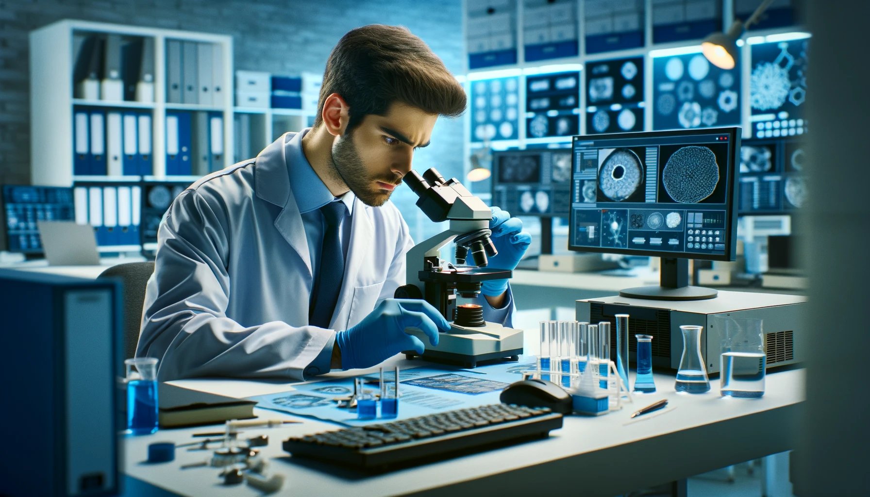 análisis forense en laboratorio científico