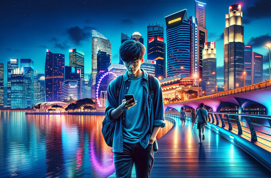 la vida moderna y tecnológica en Singapur