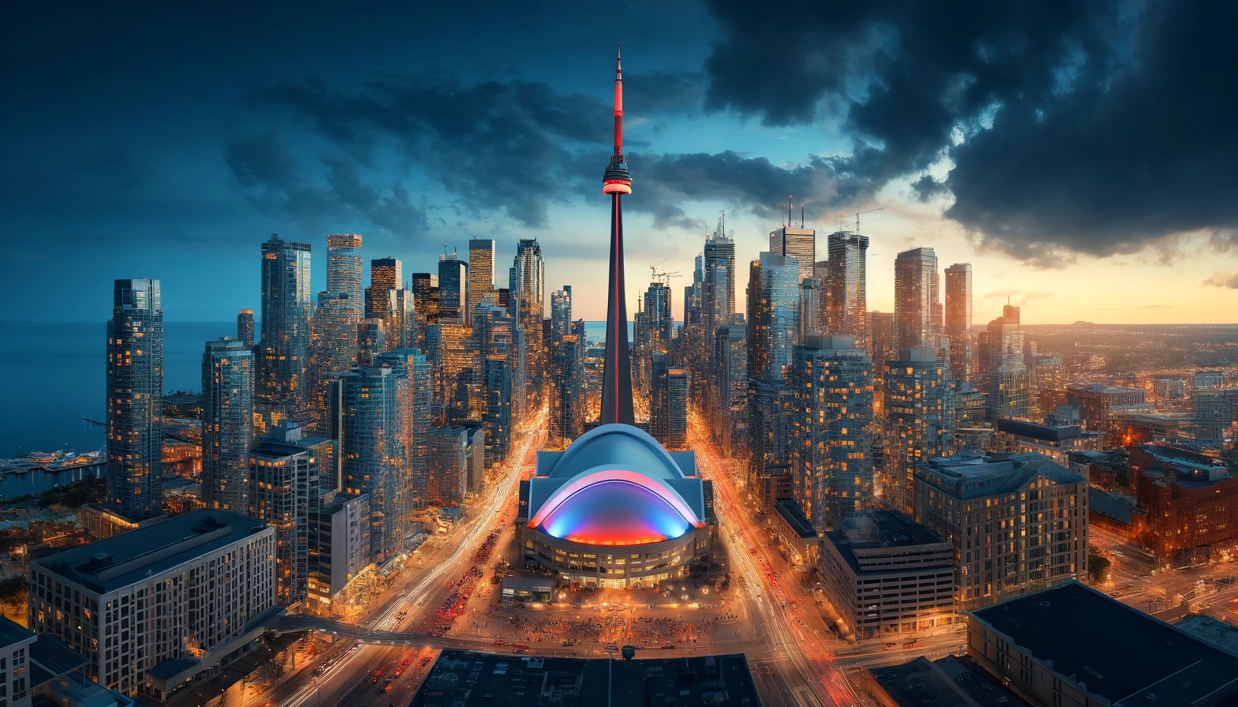 Luces y Vida en la Ciudad de Toronto