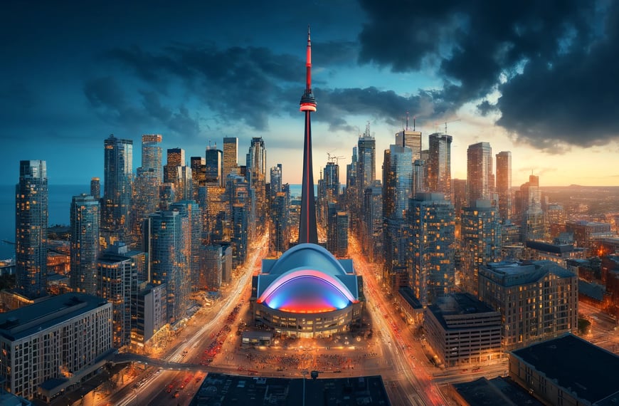 Luces y Vida en la Ciudad de Toronto