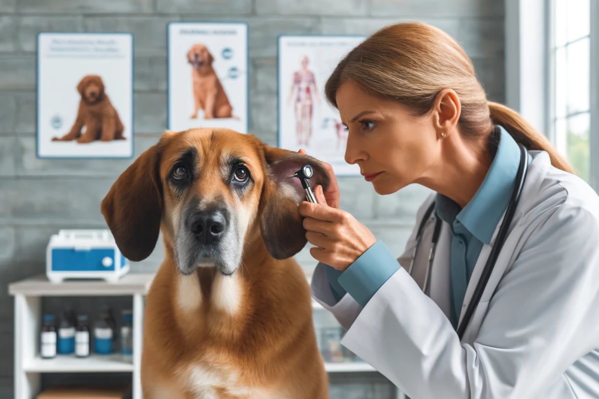 Cuidado Veterinario para un Perro con Malestar Auricular