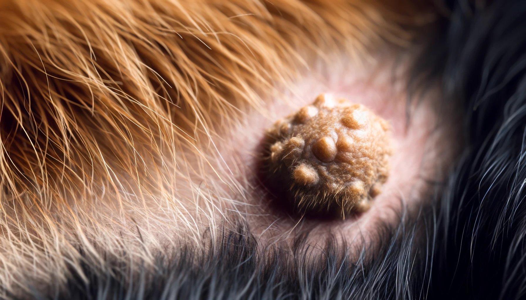 Textura Contrastante: La Berruga de un Perro