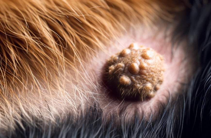 Textura Contrastante: La Berruga de un Perro
