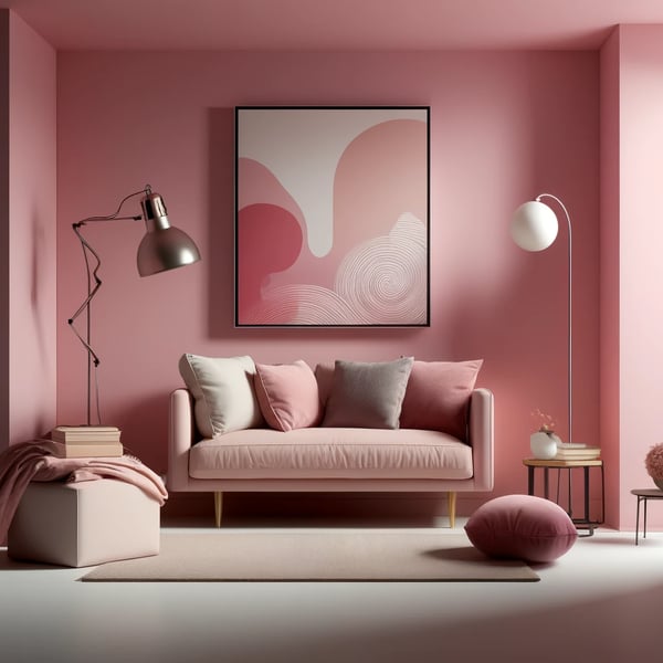 efectos emocionales del color rosa en interiores