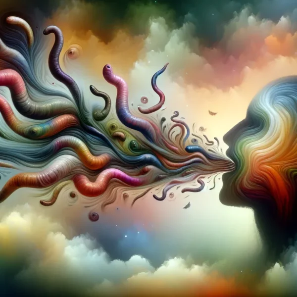 que significa sonar que te salen lombrices por la boca