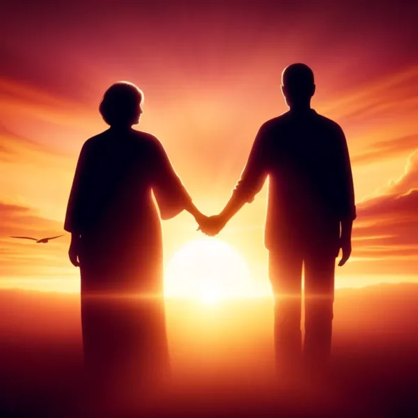 despedida digna y pacífica al atardecer