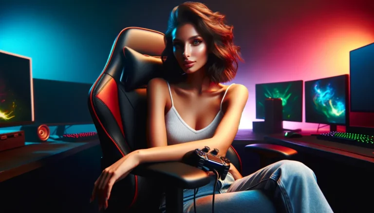 elegancia y pasión por el gaming en una mirada