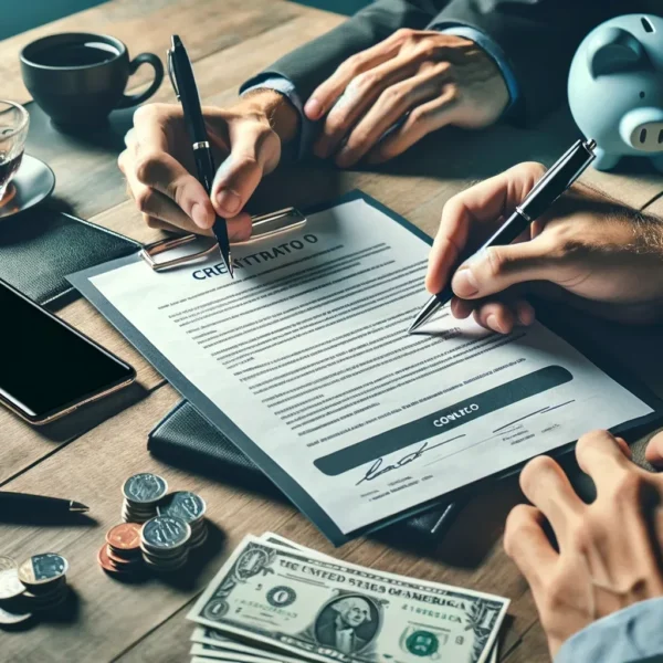 firma de contrato de crédito para tecnología con asesoría financiera