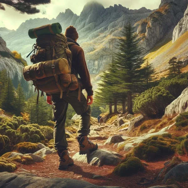 inicio de una aventura de senderismo