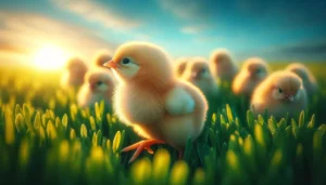 interpretación de sueños con pollitos en un prado verde
