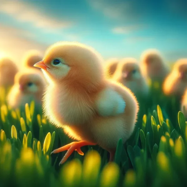 interpretación de sueños con pollitos en un prado verde