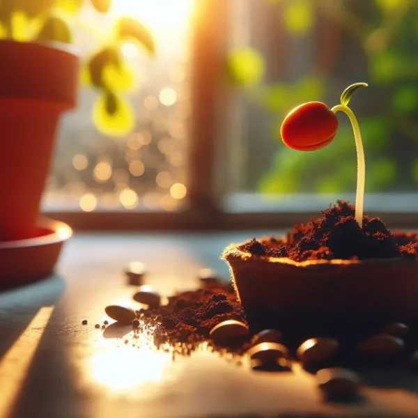 semilla de naranja germinando en casa.webp