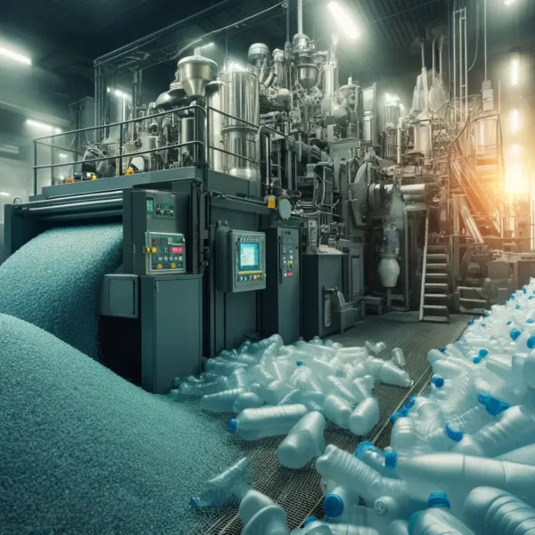 proceso industrial en la fabricación de plástico