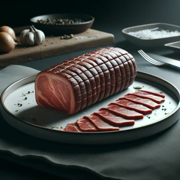 detalle texturizado de cecina auténtica