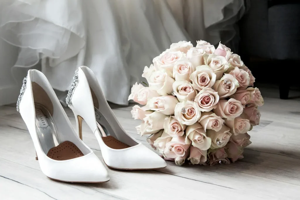 Zapatos blanco de novia