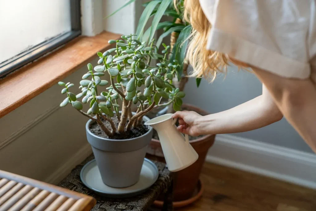 Regar plantas en invierno
