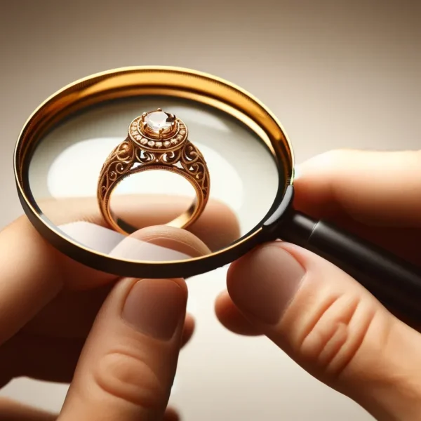 Detalle de un Anillo de Oro