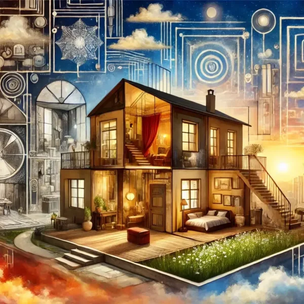 que significa sonar una casa con muchos cuartos